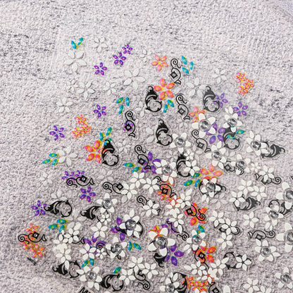 30 Sheets Y2K 3D Flower Nail Art Stickers Self-Adhesive Nail Art Decals 30Style Spring Summer Flower Slider For Manicure Decora*