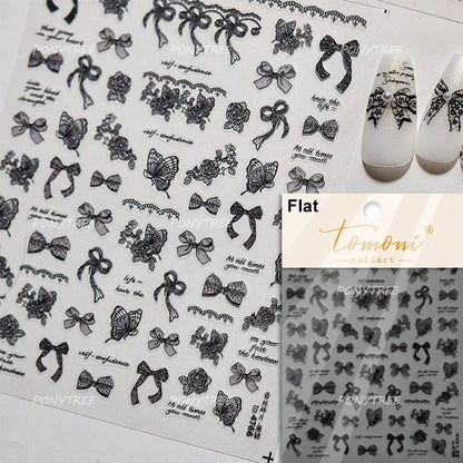 Jelly Bowknot Star Dreamy Nail Art Stickers