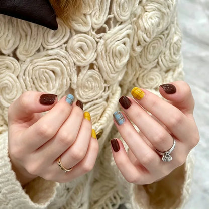 Cute Cartoon Bean Press-On Nails 30pc