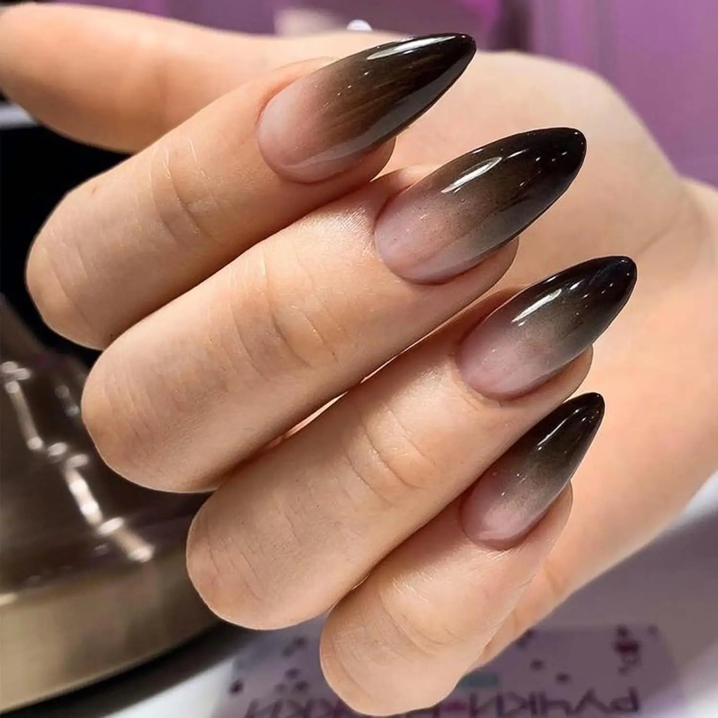 Pink Bow Almond Press-On Nails
