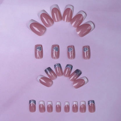 French Gradient Love Press-On Nails