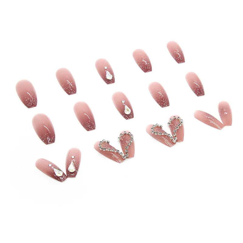 3D Diamond Coffin Press-On Nails