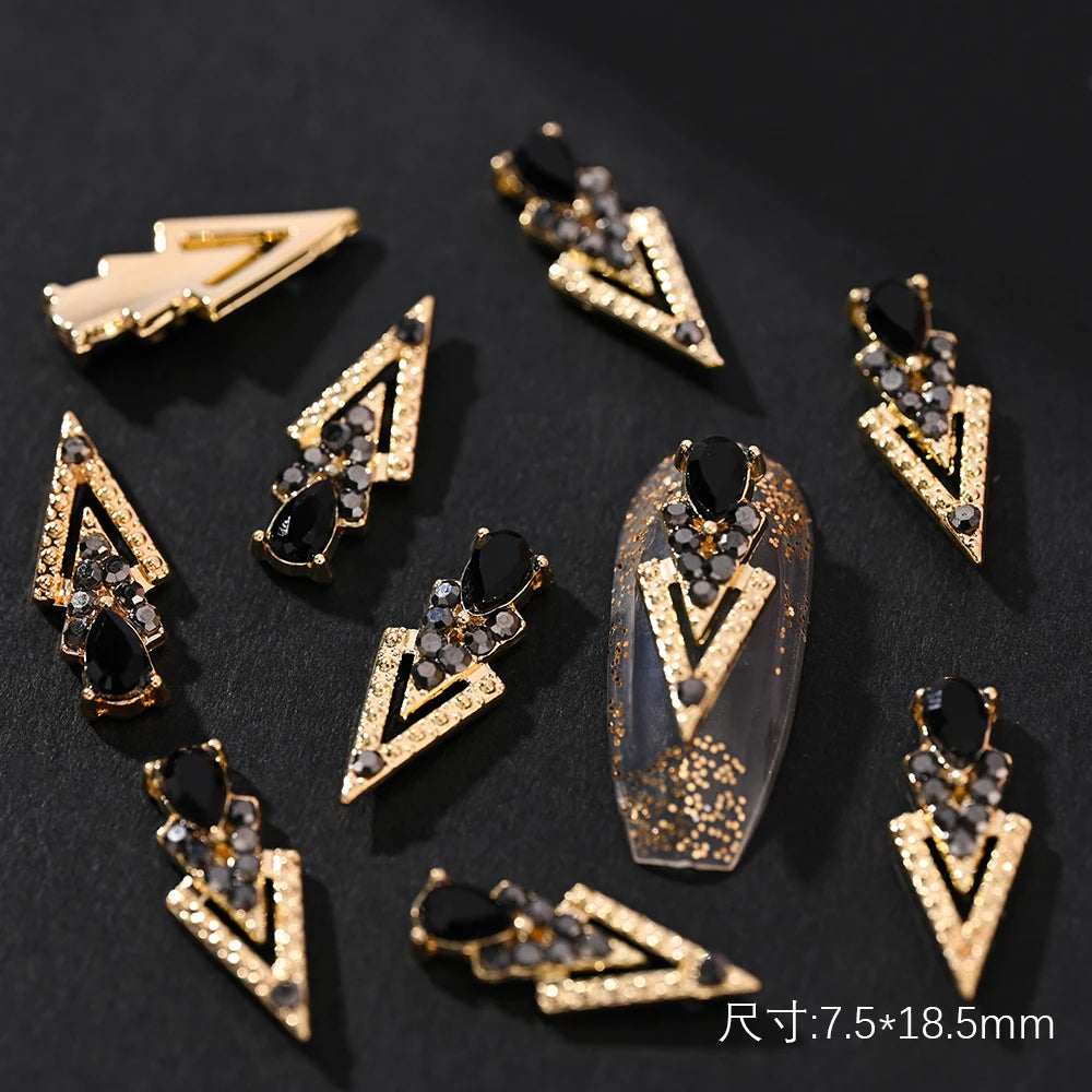Crystal Alloy French Court Nail Charms