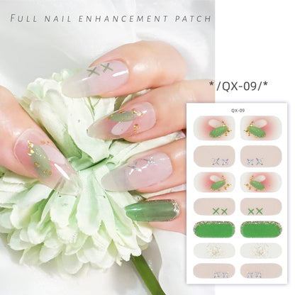 59 Style of Nail Stickers 1Sheet Rhinestones Fashion Nail Wraps Self Adhesive Manicure Decoracion DIY Full Cover Nail Sticker#5-