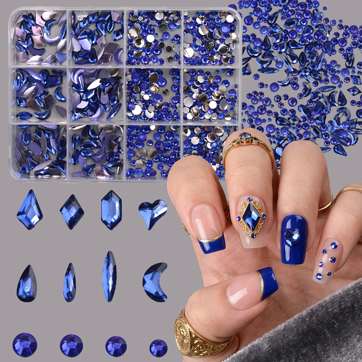 Sweet Dessert Nail Charms Box 12 Grids