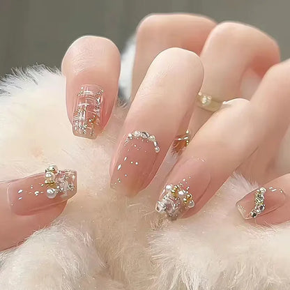 Black Bow Ballerina Press-On Nails