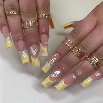 Leopard Cherry Rhinestone Press-On Nails