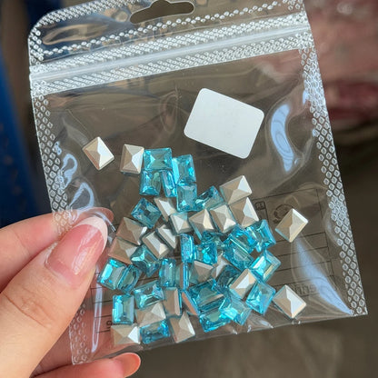 Mixed Shape Zircon Nail Rhinestones 50pc