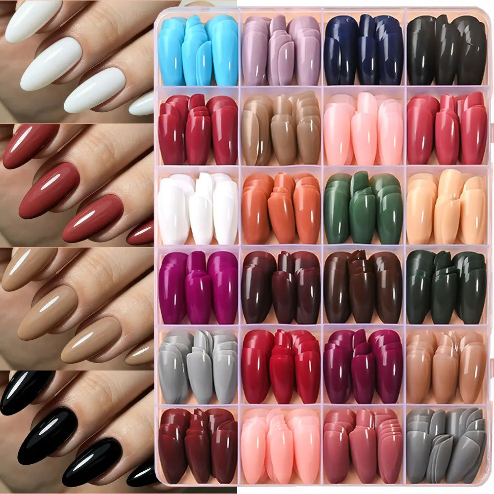 Red Blue Cat Eye Coffin Nails 288pc