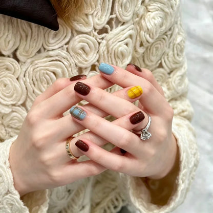 Cute Cartoon Bean Press-On Nails 30pc