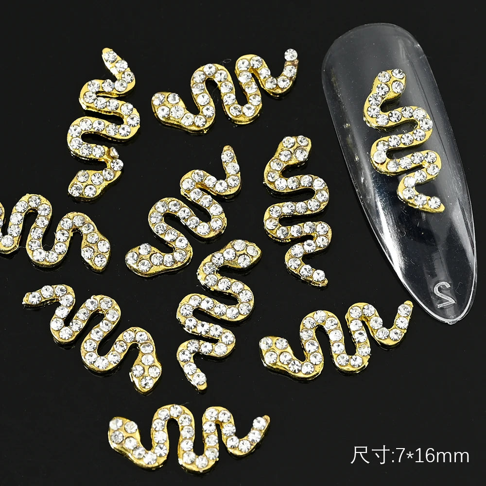 Crystal Alloy French Court Nail Charms