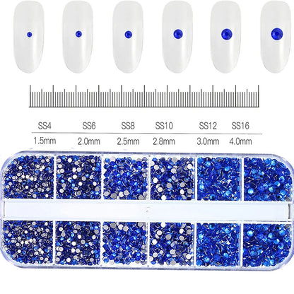 Crystal AB Rhinestone Nail Art Kit 12 Grid