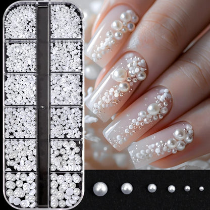Crystal AB Rhinestone Nail Art Kit 12 Grid