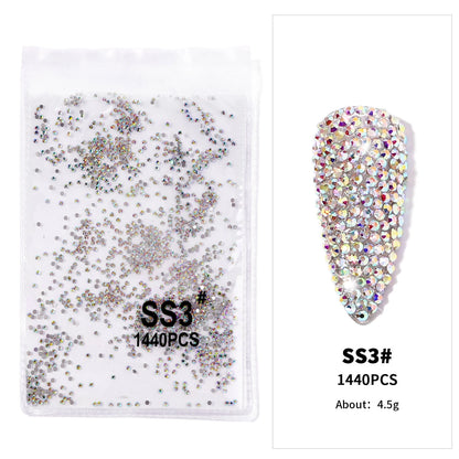 Crystal AB Rhinestone Nail Art Kit 12 Grid
