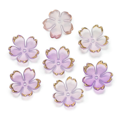 Cherry Blossom Acrylic Beads 50pc