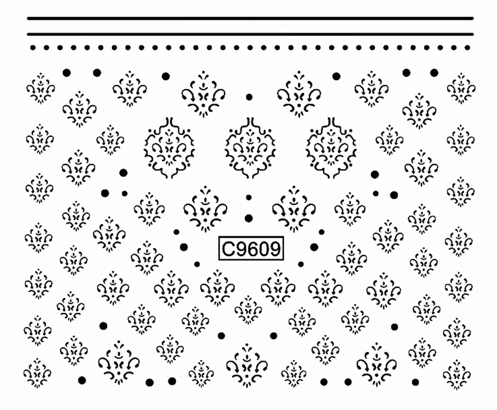 30pcs Black Line Nail Stickers 3D Irregular Line Geometric Pattern Nail Sticker Mysterious Sexy DIY Gothic Style Nail Stickers