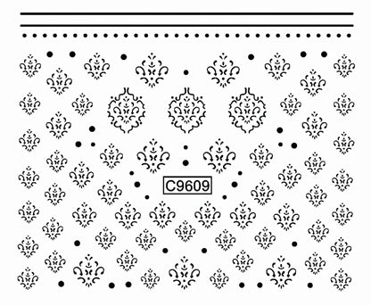 30pcs Black Line Nail Stickers 3D Irregular Line Geometric Pattern Nail Sticker Mysterious Sexy DIY Gothic Style Nail Stickers