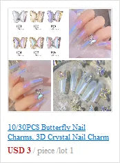 Aurora Glass Ice Cube Nail Foil Stickers 11pc