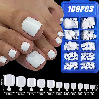 Light Pink Square Press-On Nails 100pc