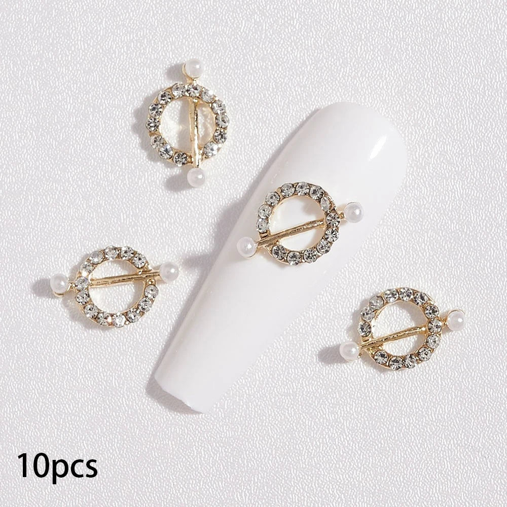 Zircon Pearl Luxury Nail Charms