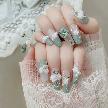 Black Bow Ballerina Press-On Nails