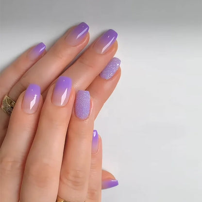 Glitter White French Press-On Nails