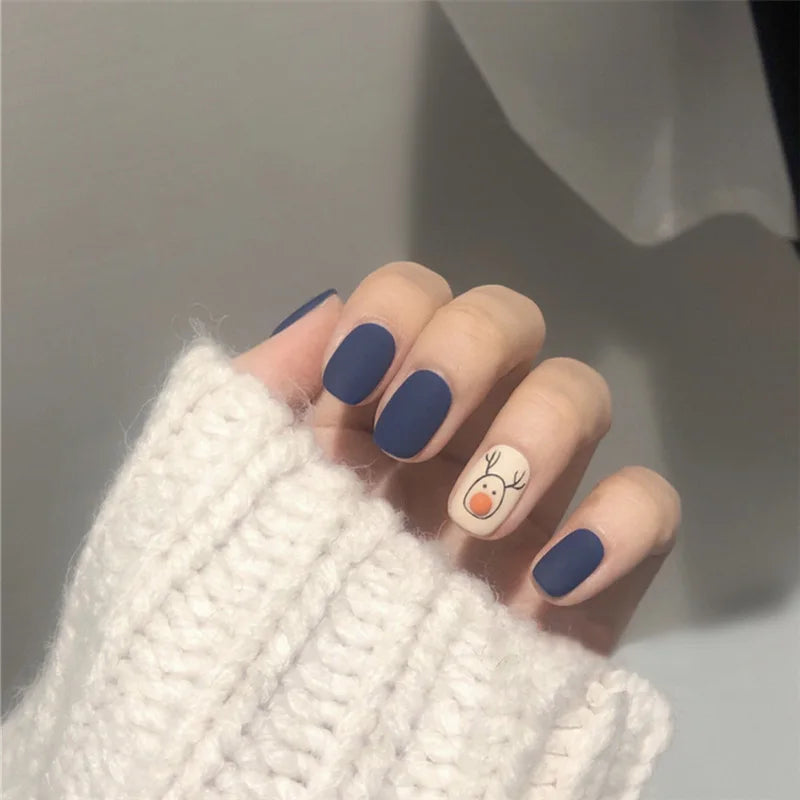 Ocean Star Moon Blue Press-On Nails