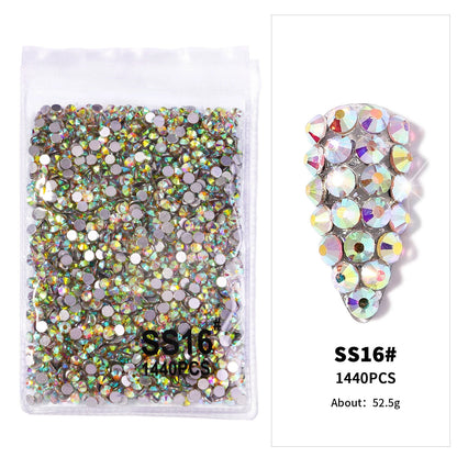 Crystal AB Rhinestone Nail Art Kit 12 Grid