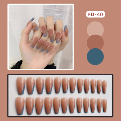 Ocean Star Moon Blue Press-On Nails