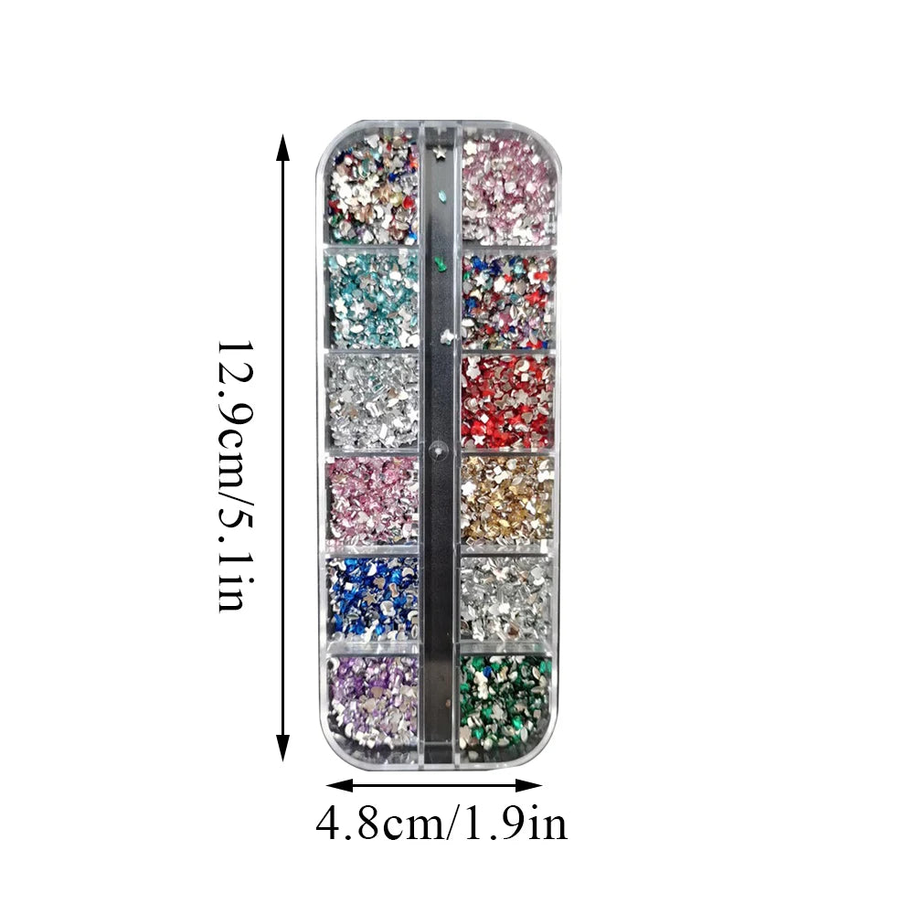 Crystal Diamond Nail Art Rhinestones 12 Grid