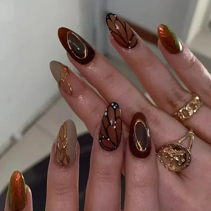 Pink Butterfly Ballet Press-On Nails