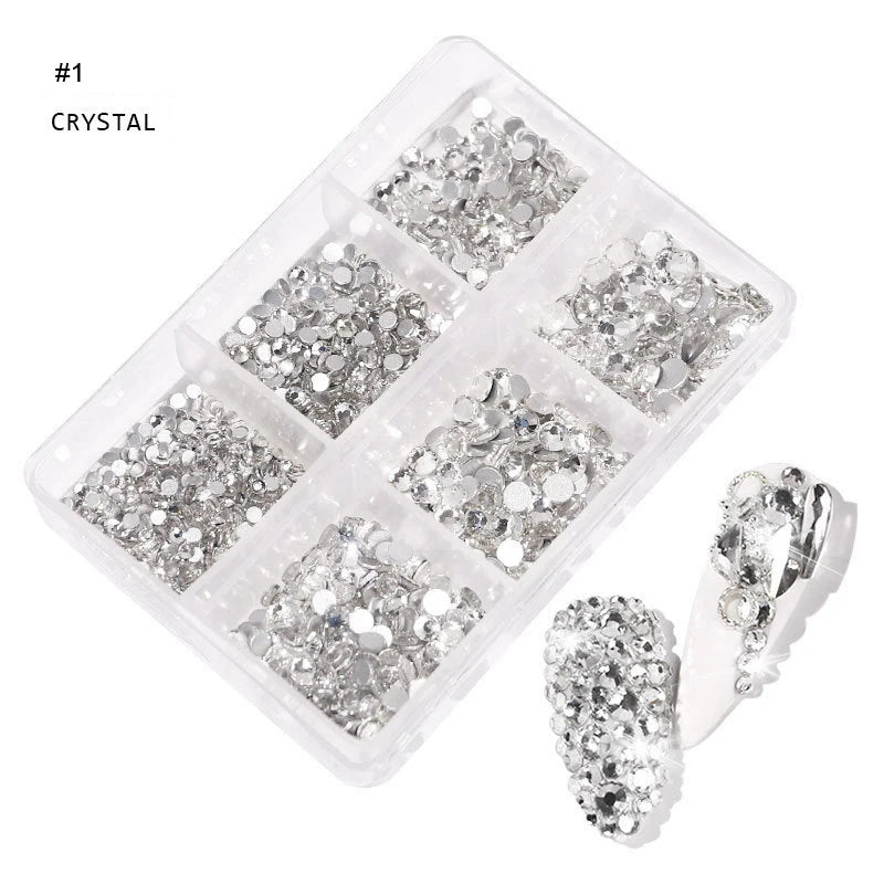 6mm Light Pink Heart Rhinestone 3D Nail Art Charms 50Pcs Flat-Back Crystal Manicure Accessory DIY Love Gems Stone Nail Decor*YK9