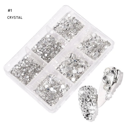 6mm Light Pink Heart Rhinestone 3D Nail Art Charms 50Pcs Flat-Back Crystal Manicure Accessory DIY Love Gems Stone Nail Decor*YK9