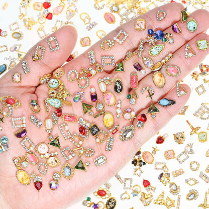 Mixed Crystal Rhinestone Nail Charms 50pc