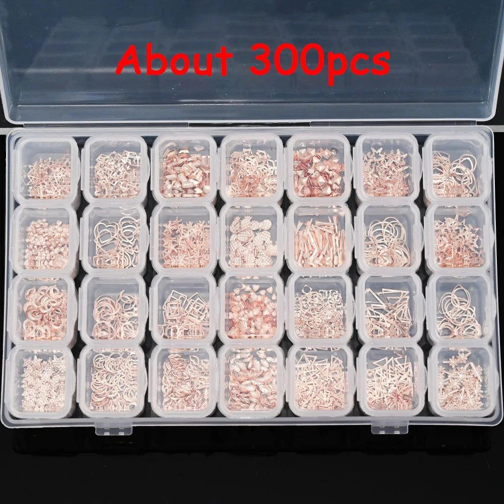 Mix Zircon Rhinestone Nail Charms 100pc