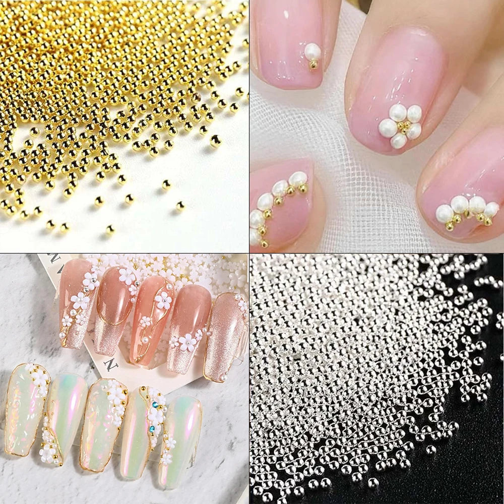 3D Mixed Pearl Nail Charms 12 Grid Box