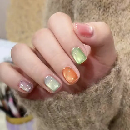 Glitter White French Press-On Nails