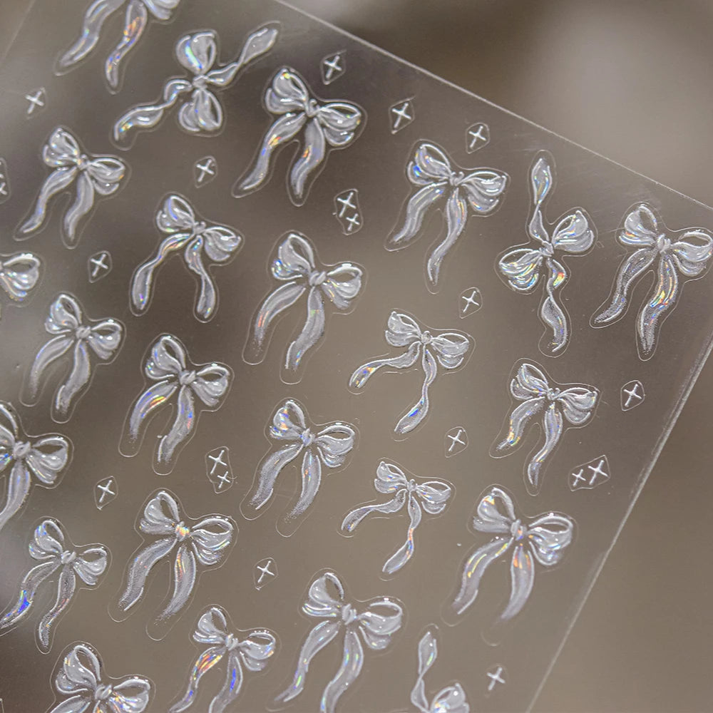 Jelly Bowknot Star Dreamy Nail Art Stickers