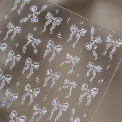 Jelly Bowknot Star Dreamy Nail Art Stickers