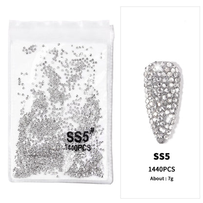 Crystal AB Rhinestone Nail Art Kit 12 Grid