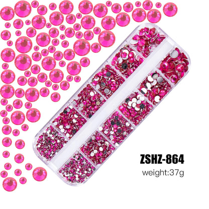 6mm Light Pink Heart Rhinestone 3D Nail Art Charms 50Pcs Flat-Back Crystal Manicure Accessory DIY Love Gems Stone Nail Decor*YK9