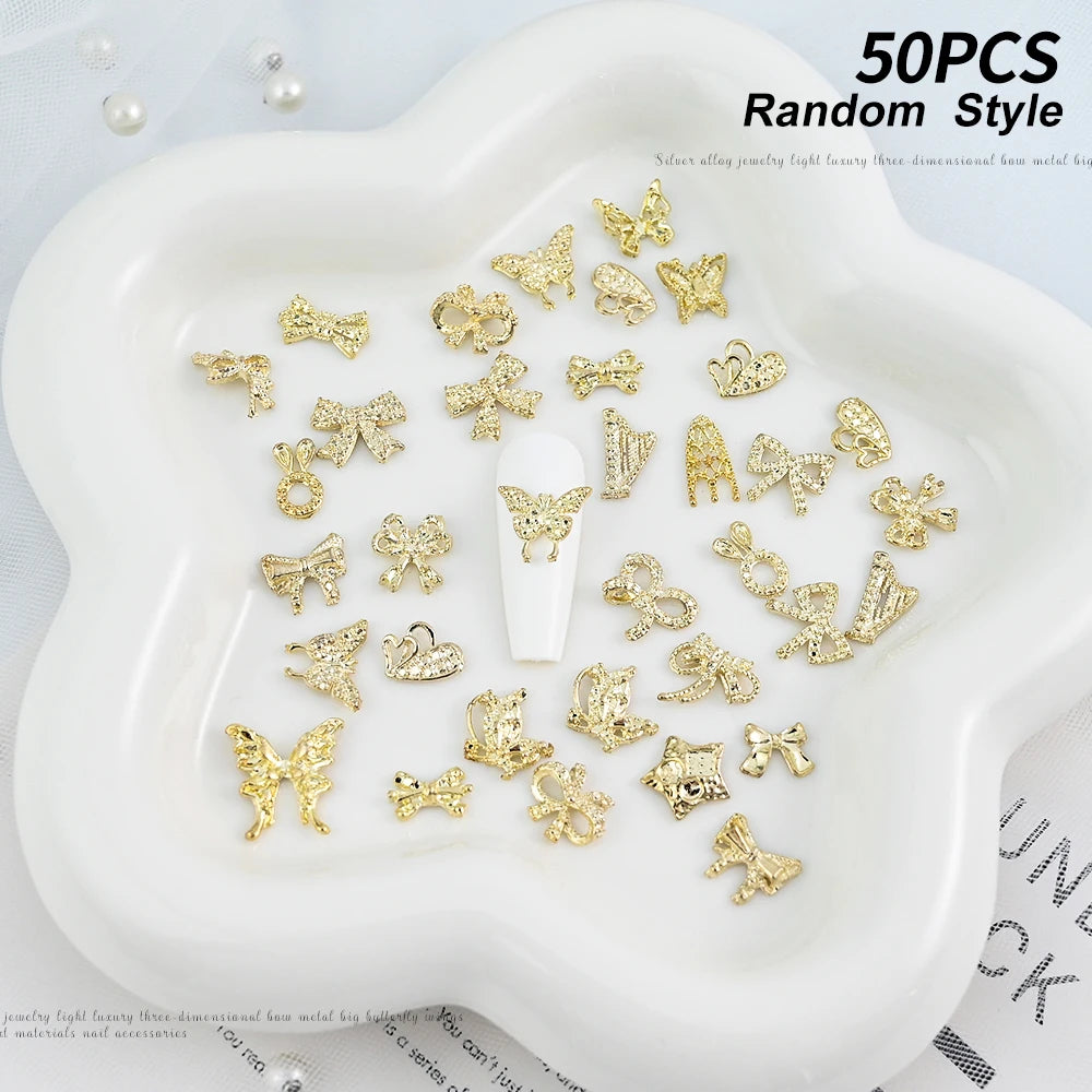 Mixed Crystal Rhinestone Nail Charms 50pc