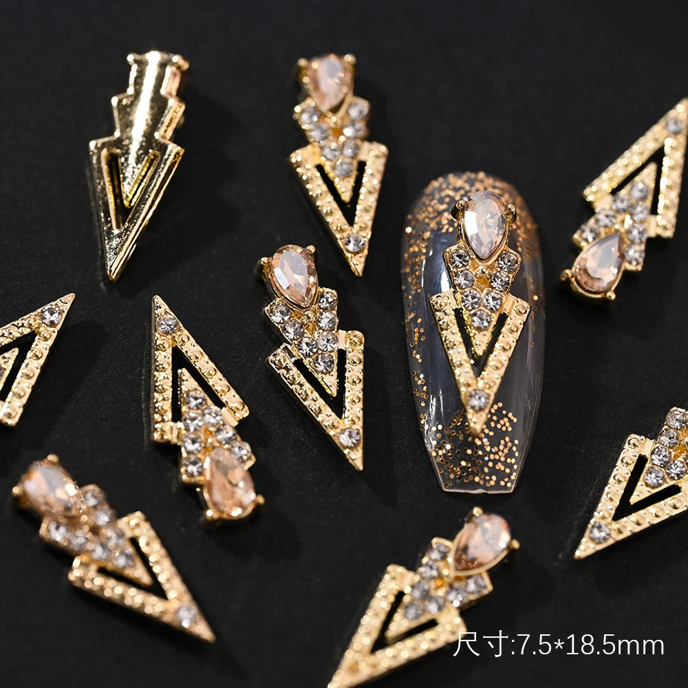 Crystal Alloy French Court Nail Charms