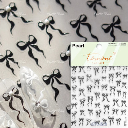 Jelly Bowknot Star Dreamy Nail Art Stickers