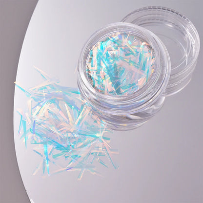 Aurora Glass Ice Cube Nail Foil Stickers 11pc