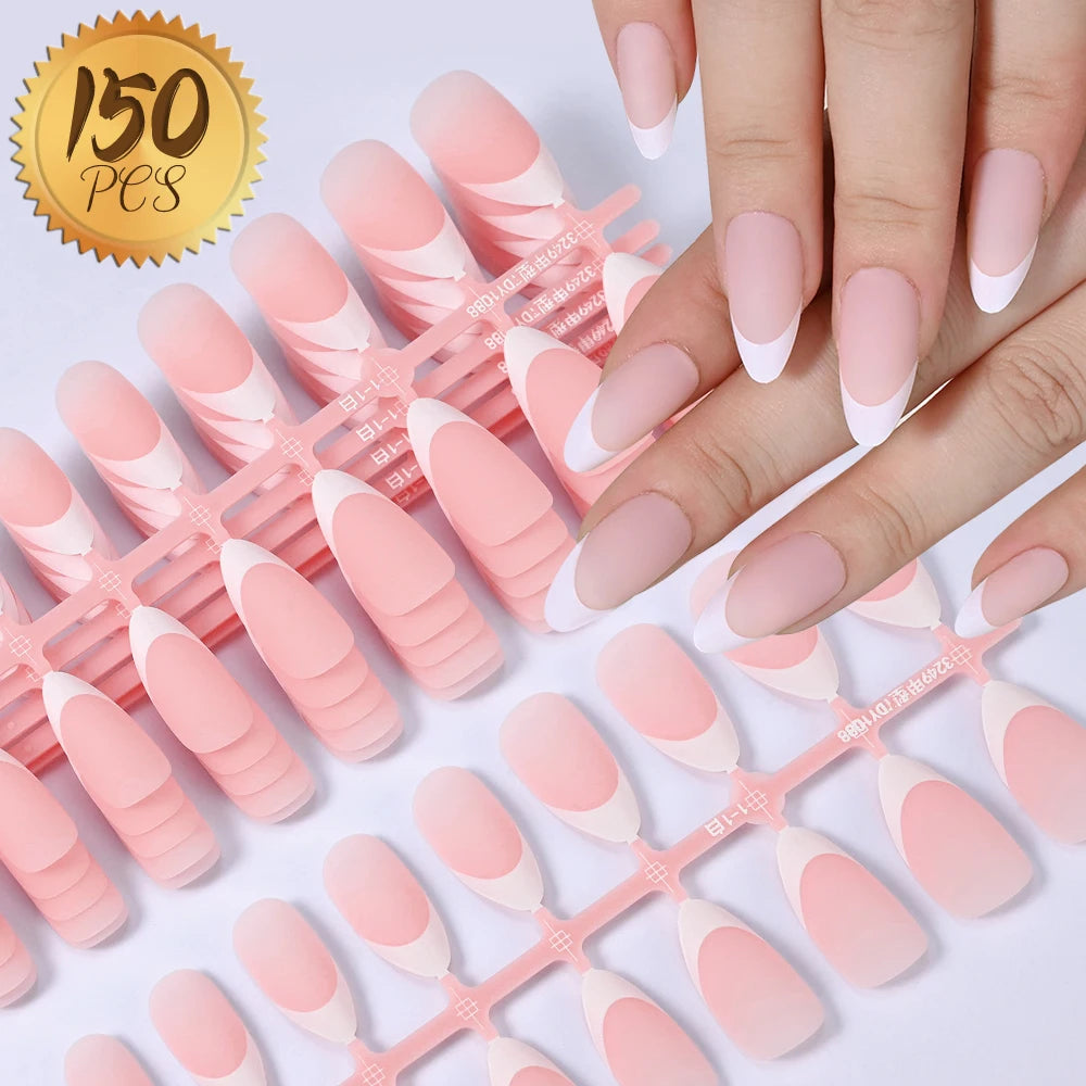 Light Pink Square Press-On Nails 100pc