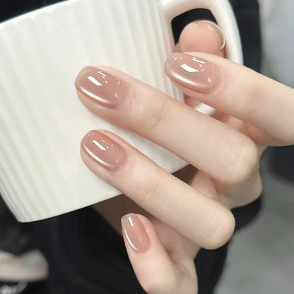 Butterfly Camellia Pearl Press-On Nails