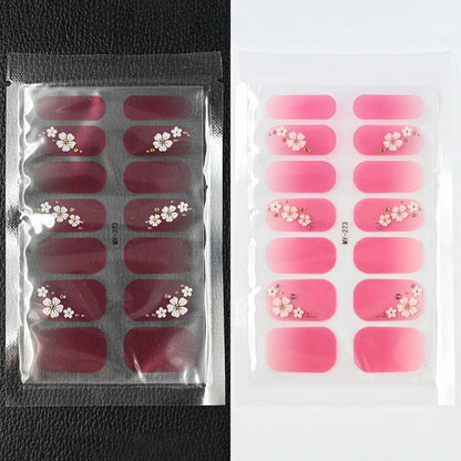 59 Style of Nail Stickers 1Sheet Rhinestones Fashion Nail Wraps Self Adhesive Manicure Decoracion DIY Full Cover Nail Sticker#5-