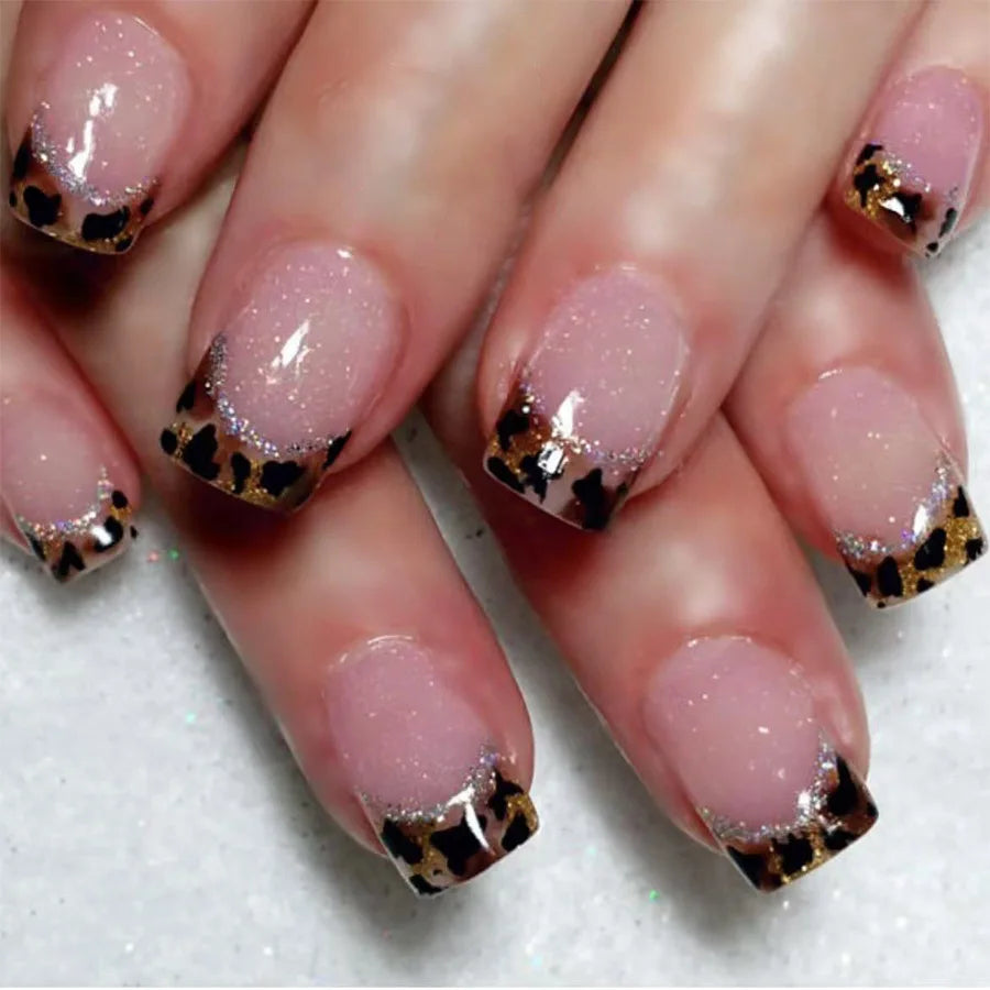 Glitter White French Press-On Nails