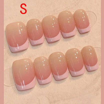 Black Bowknot Short Press-On Nails